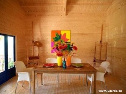 Woodpro Gartenhaus Atelier: Gerade wenn Sie einem kreativen Hobby nachgehen, kann ein Gartenhaus ein tolles Ambiente bieten um Ihre Kreativität anzutreiben. Genießen Sie den Blick ins Grüne