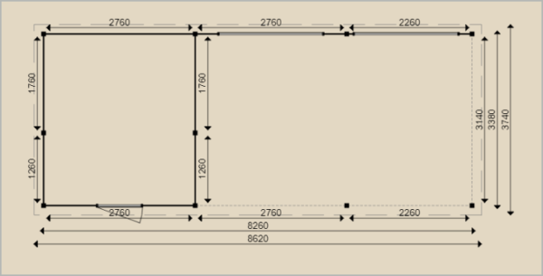 Woodpro – Gartenhaus 90012